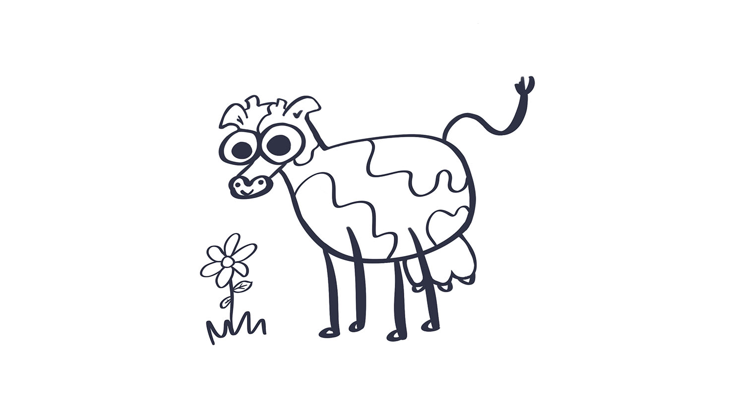 vaca para colorear dibujos