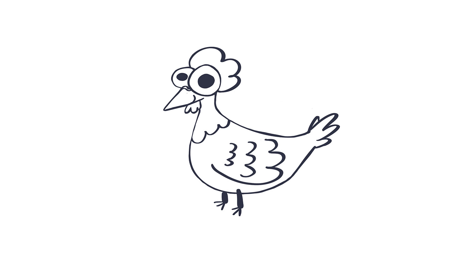 gallina para dibujar