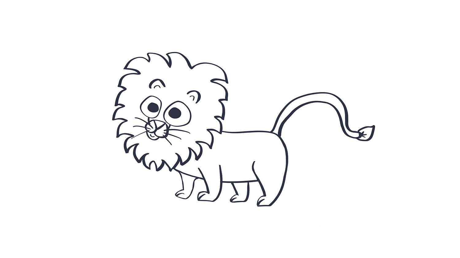 león dibujo