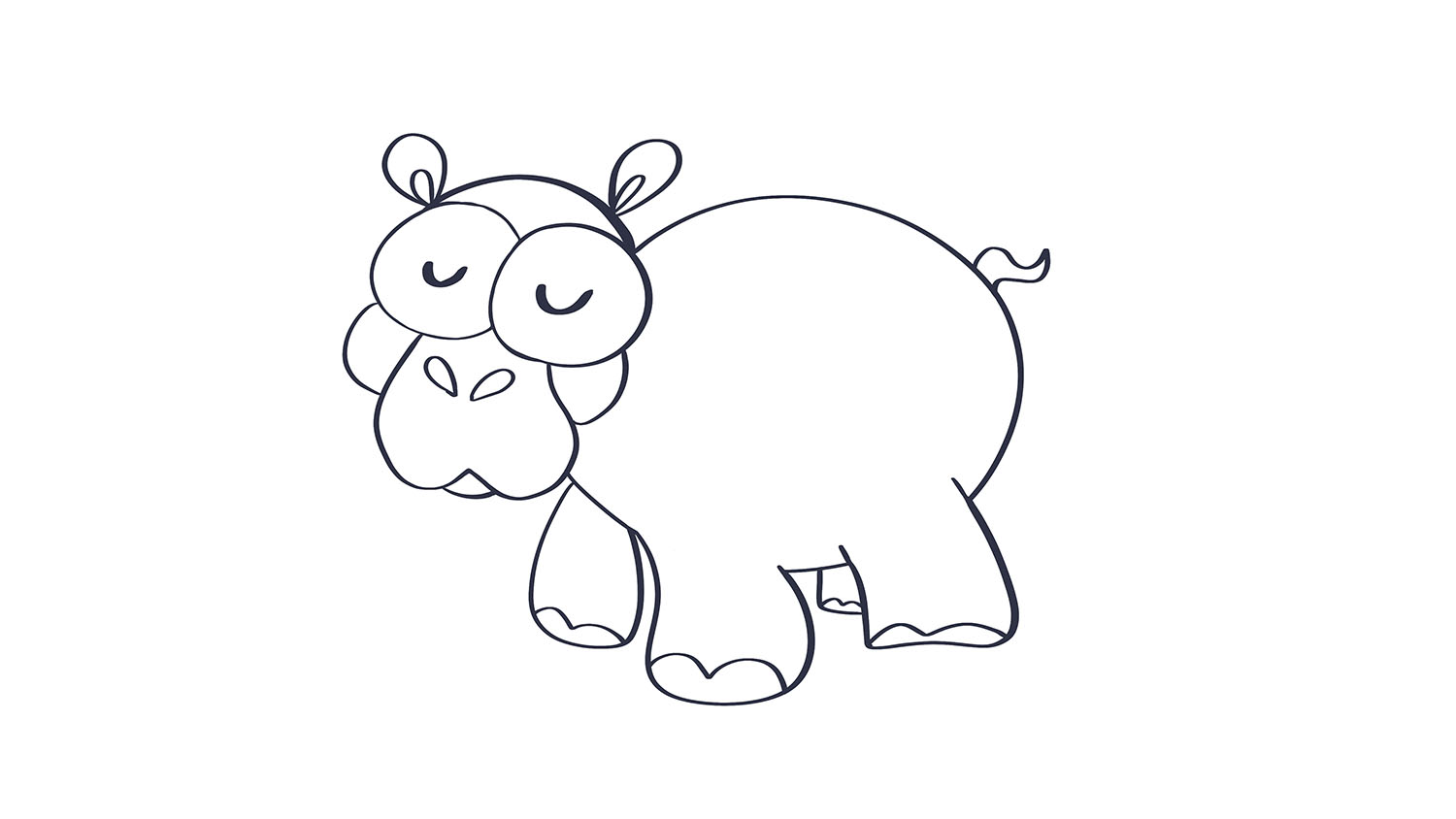 hipopótamo dibujo
