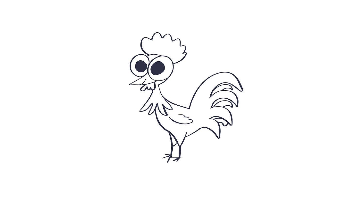 gallo para colorear dibujos