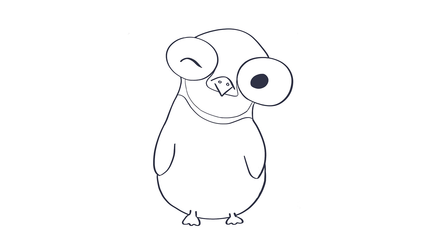 pingüino para pintar