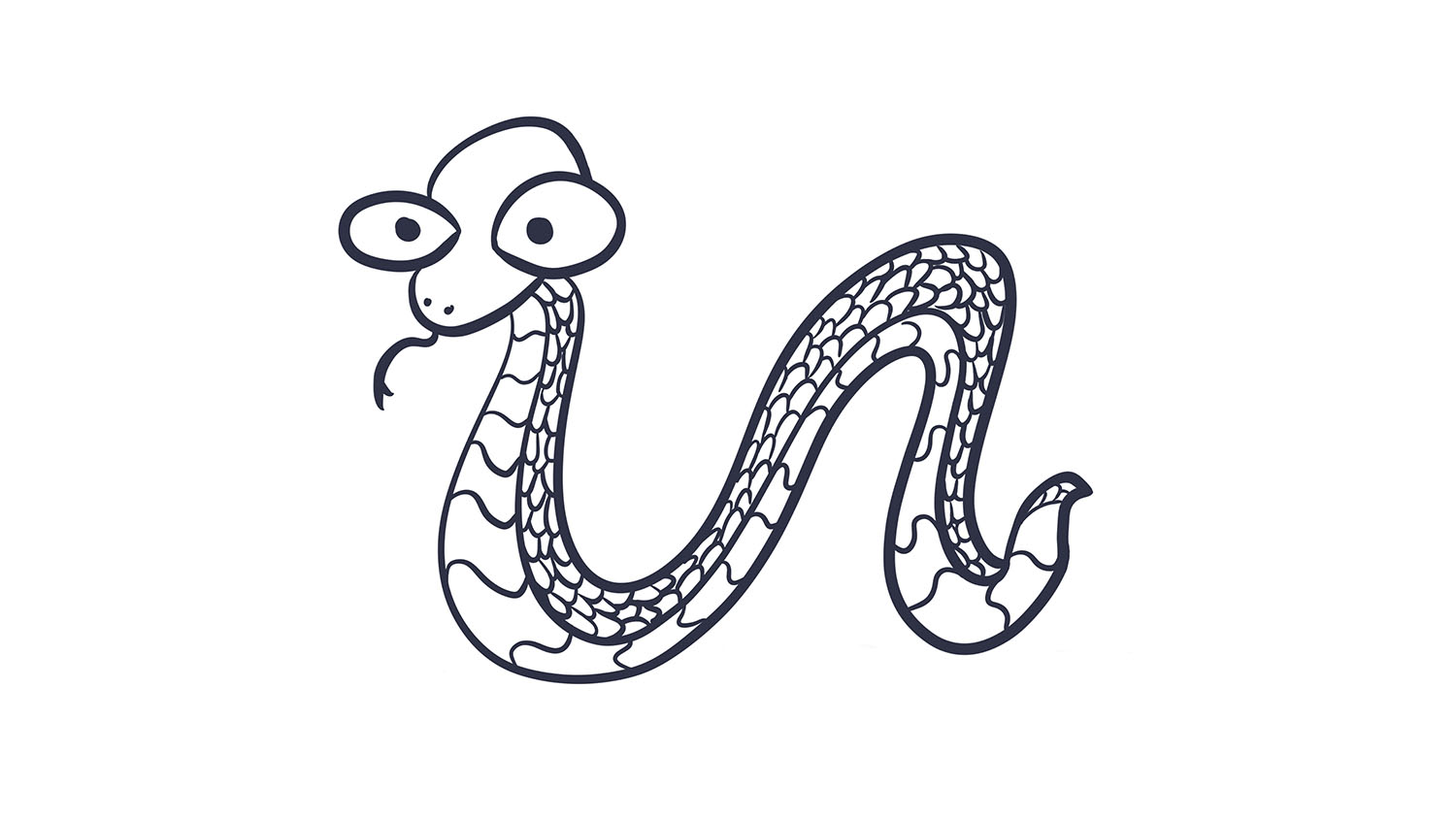 serpiente para colorear dibujos