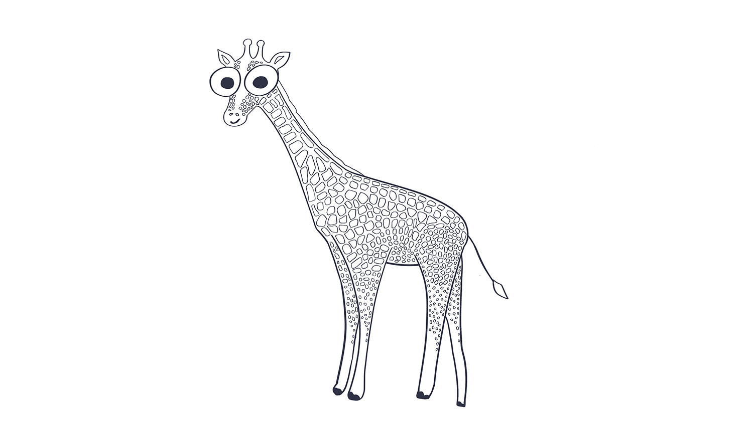 jirafa para colorear dibujos