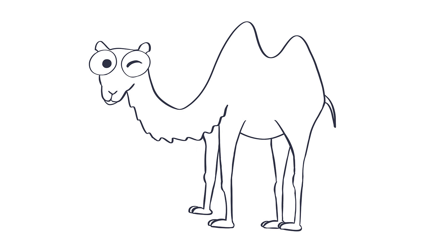 camello para colorear dibujos