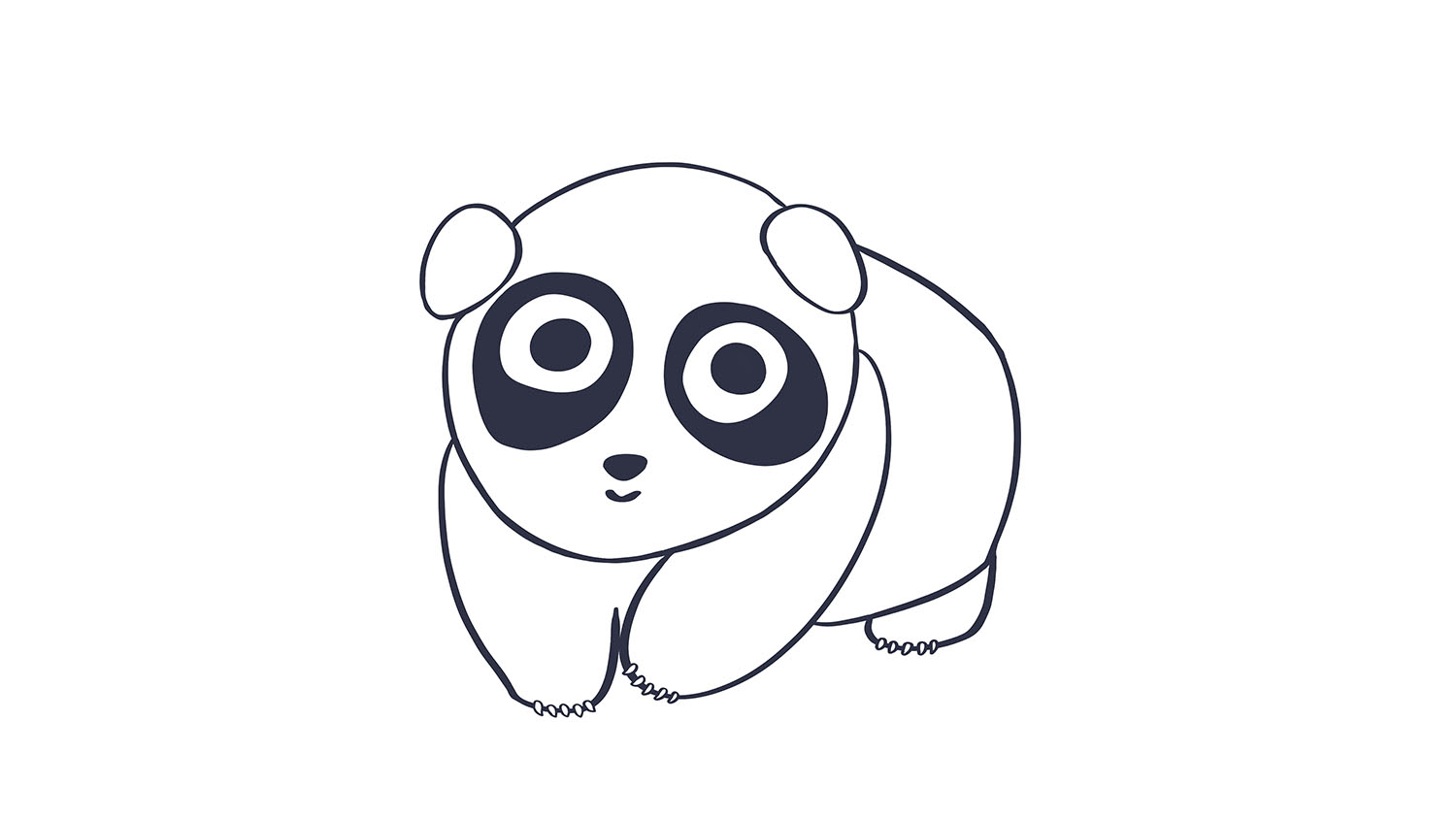 panda dibujo