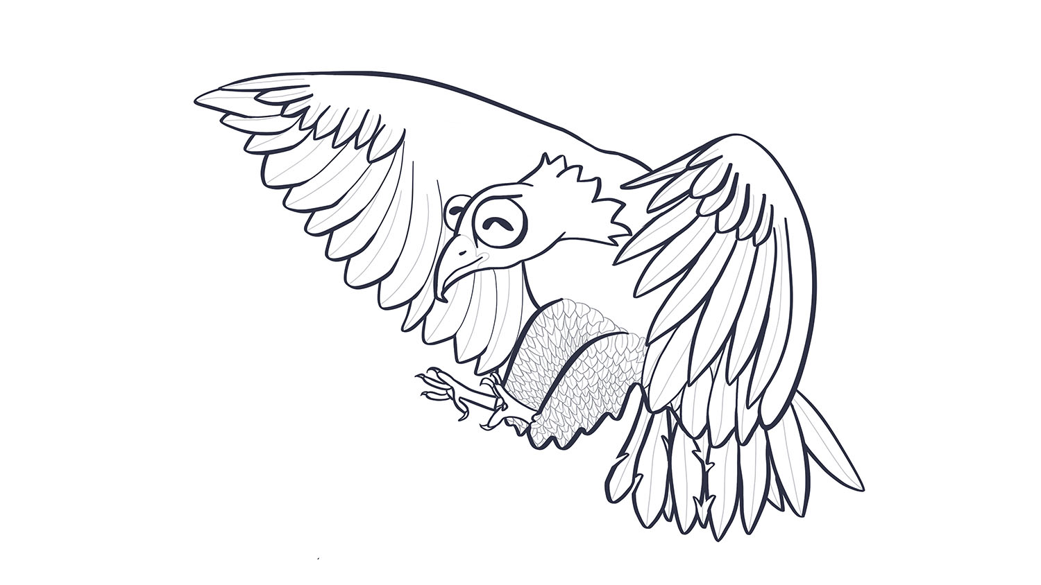 águila calva dibujo
